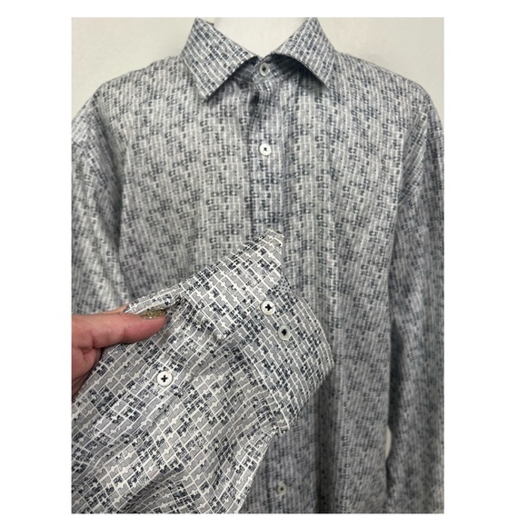 BUGATCHI Mens XL  Long Sleeve Button Shirt Classic Fit  Cuff - Picture 4 of 11